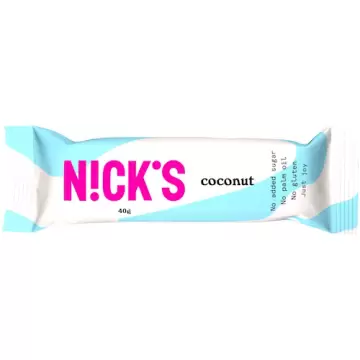 NICKS Coconut Baton kokosowy w 32% czekoladzie mlecznej 40g Bezglutenowy Bez dodatku cukru
