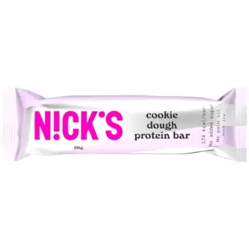 NICKS Cookie dough protein bar 50g Baton proteinowy ciasteczkowy Bez dodatku cukru
