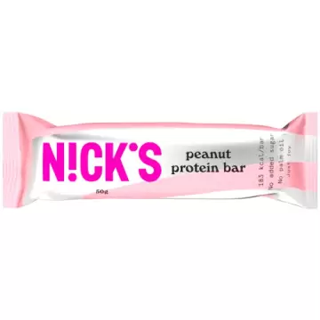 NICKS Penaut Protein Bar 50g Baton Proteinowy z orzechami ziemnymi i karmelem Bez dodatku cukru