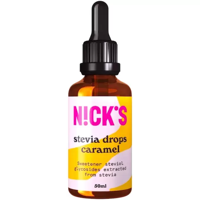 NICKS Stevia Drops Caramel 50ml Aromat spożyczy karmelowy Słodzik stewiowy