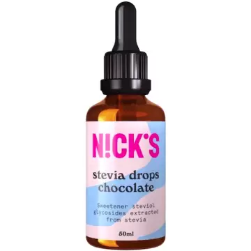NICKS Stevia Drops Chocolate 50ml Aromat spożyczy czekoladowy Słodzik stewiowy