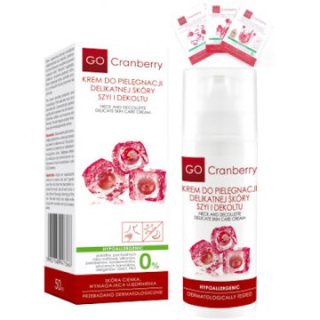 NOVA GOCranberry Krem do pielęgnacji delikatnej skóry szyi i dekoltu 50ml, Gratis
