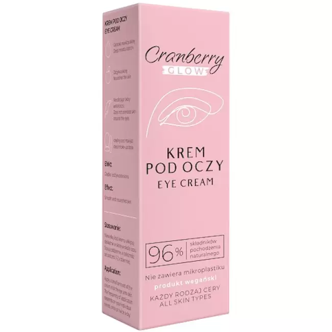 NOVA GOCranberry Krem pod oczy do każdego rodzaju skóry 30ml Naturalny Nawilżenie Odżywienie Wygładzenie