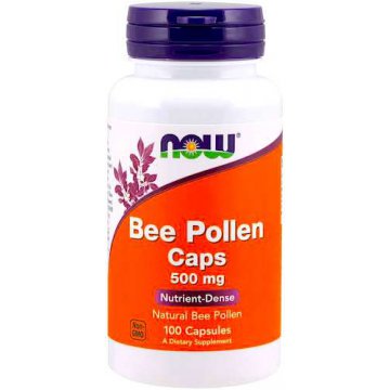 NOW FOODS Bee Pollen 500mg 100kaps - suplement diety Naturalny Pyłek Pszczeli