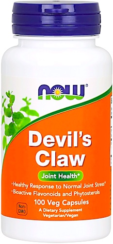 NOW FOODS Devil\'s Claw Diabelski Pazur 100kaps vege - suplement diety Flawonoidy i Fitosterole