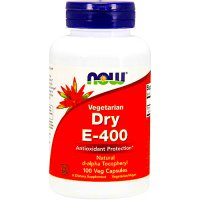 NOW FOODS Dry Vitamin E-400IU 100kaps vege - suplement diety Sucha Witamina