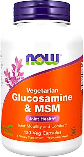 NOW FOODS Glucosamine & MSM 120tabs vege - suplement diety Glukozamina+MSM, Stawy