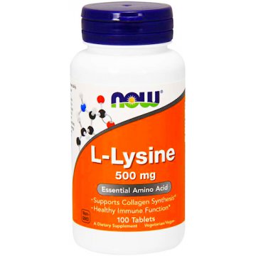 NOW FOODS L-Lysine 500mg 100tab vege - suplement diety Odporność