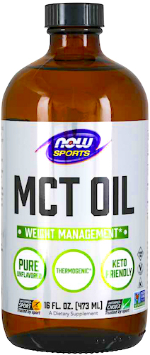 NOW FOODS Olej MCT bezzapachowy 473ml - suplement diety Keto, Energia