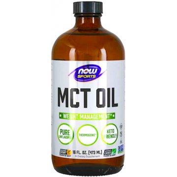 NOW FOODS Olej MCT bezzapachowy 473ml - suplement diety Keto, Energia