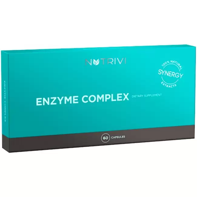 NUTRIVI Enzyme Complex 60kaps - suplement diety Bromelaina Papaina Enzymy