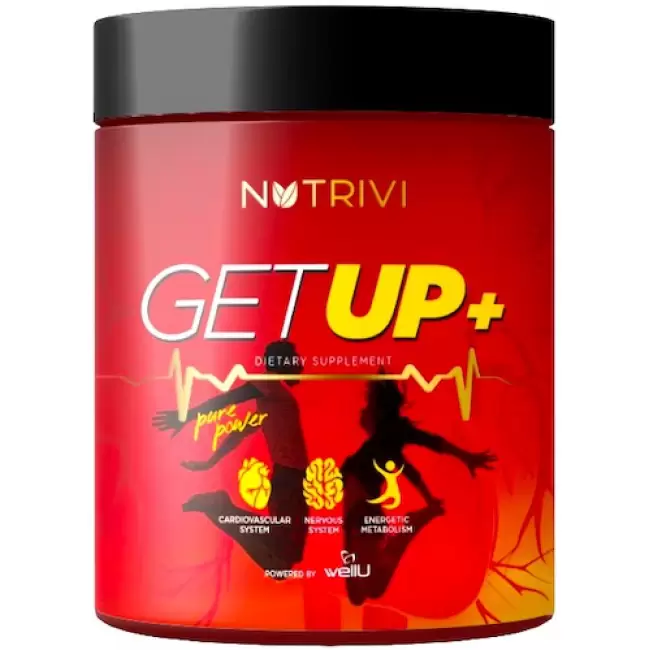 NUTRIVI Get UP  100g - suplement diety Kompleks witamin ekstrakty: Guarana Morszczyn Magnez Kofeina -10% z kodem: LATO23 Krótka data!