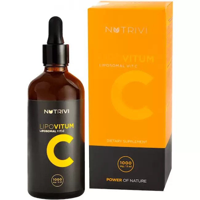 NUTRIVI LipoVitum C 100ml krople - suplement diety Liposomalna witamina C -10% z kodem: LATO23