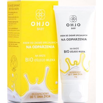 OHJO Baby Krem na odparzenia 50ml na bazie Ośle Mleko BIO dla Dzieci i Niemowląt