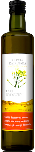 Oliwia Kaszubska Olej Rydzowy z lnianki tłoczony na zimno nieoczyszczony 250ml