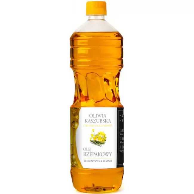 Oleje Kaszubskie Olej Rzepakowy Tłoczony na Zimno z Pierwszego Tłoczenia 500ml PET Kwasy Omega