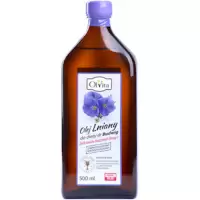 OlVita Olej Lniany tłoczony na zimno nieoczyszczony 500ml do diety dr BUDWIG Omega-3