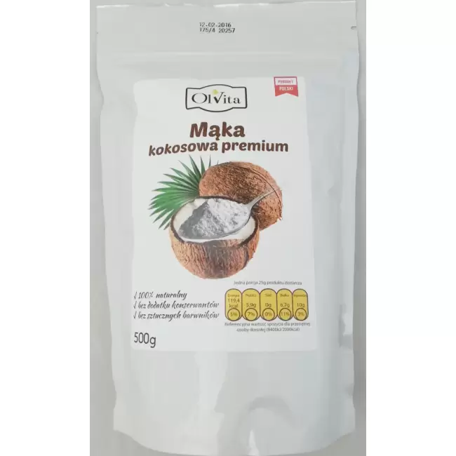 OlVita Mąka kokosowa 500g Błonnik
