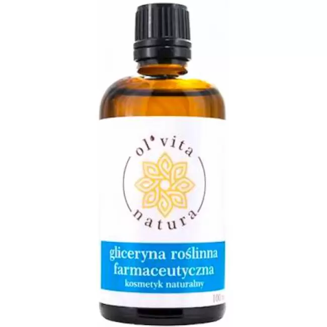 OlVita Natura Gliceryna roślinna farmaceutyczna 99.7% 100ml Glicerol kosmetyczny butelka szklana KRÓTKA DATA