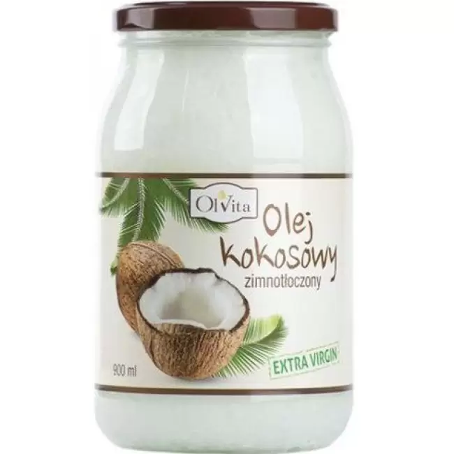OlVita Olej kokosowy tłoczony na zimno nieoczyszczony 900ml Extra Virgin 