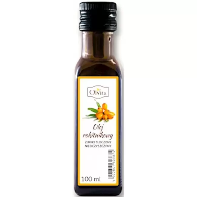 Olvita Olej z pulpy owoców Rokitnika tłoczony na zimno nieoczyszczony 100ml
