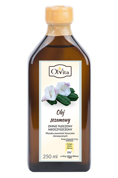 OlVita Olej sezamowy tłoczony na zimno 250ml 
