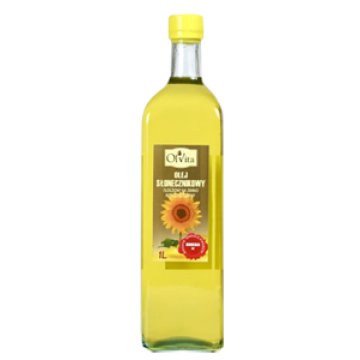 OlVita Olej słonecznikowy 1l tłoczony na zimno nieoczyszczony żródło OMEGA 6 1000ml