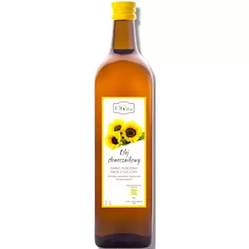 OlVita Olej słonecznikowy 1l tłoczony na zimno nieoczyszczony żródło 1000ml NNKT Omega-6