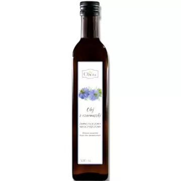 OlVita Olej z czarnuszki egipskiej tłoczony na zimno nieoczyszczony 500ml NNKT Egipt