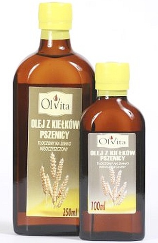 OlVita Olej z kiełków pszenicy tłoczony na zimno nieoczyszczony 250ml 