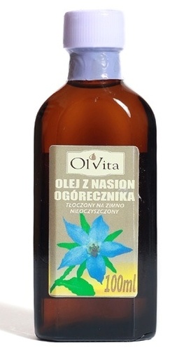 OlVita Olej z nasion ogórecznika tłoczony na zimno nieoczyszczony 100ml