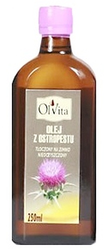 OlVita Olej z ostropestu tłoczony na zimno nieoczyszczony 250ml - suplement diety