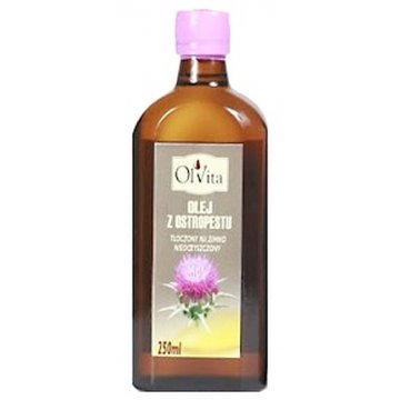 OlVita Olej z ostropestu tłoczony na zimno nieoczyszczony 250ml - suplement diety