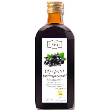 OlVita Olej z Pestek Czarnej Porzeczki tłoczony na zimno 250ml Kwasy Omega-3