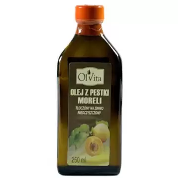 OlVita Olej z pestek moreli tłoczony na zimno nieoczyszczony 250ml NNKT