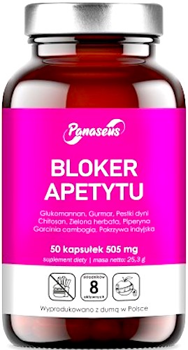 Panaseus Bloker Apetytu 50kaps - suplement diety Odchudzanie, Glukomannan