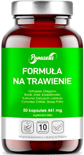 Panaseus Formuła na Trawienie 50kaps vege Ostropest+Oregano+Inne - suplement diety