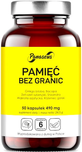 Panaseus Pamięć bez granic 50kaps 490mg - suplement diety