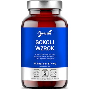 Panaseus Sokoli Wzrok 50kaps vege Antocyjany - suplement diety