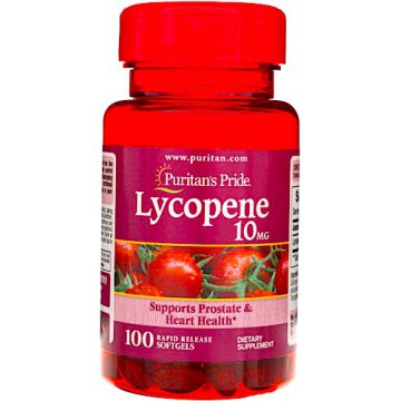 Puritan's Pride Lycopene Likopen 10mg 100kaps - suplement diety Serce, Prostata, Cholesterol