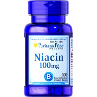 Puritan's Pride Niacyna Niacin 100mg 100tab - suplement diety Witamina B3 PP Kwas Nikotynowy