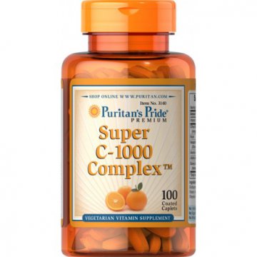 Puritan's Pride Super C-1000 Complex super witamina C 100tabs - suplement diety