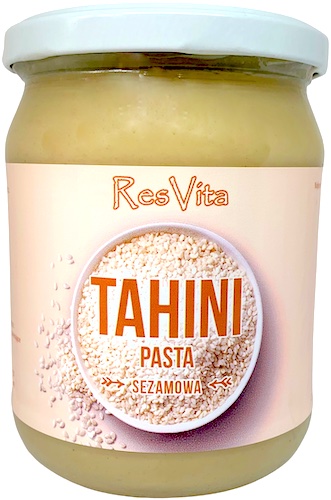 ResVita Pasta Tahini 500g Naturalne Masło Sezamowe