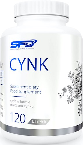 SFD Cynk Mleczan 15mg 120tab - suplement diety Skóra Włosy Odporność WYPRZEDAŻ !