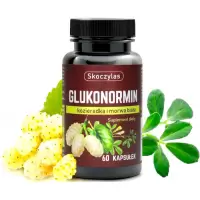 Skoczylas Glukonormin kozieradka i morwa biała 60kaps vege - suplement diety Cholesterol Cukier