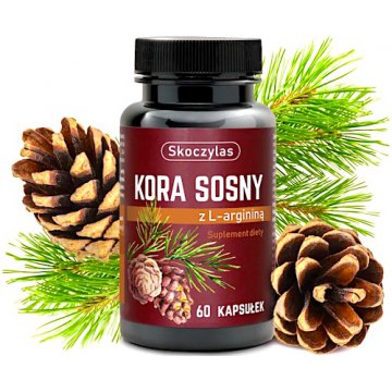 Skoczylas Kora sosny L-Arginina 60kaps vege - suplement diety Układ krążenia Serce