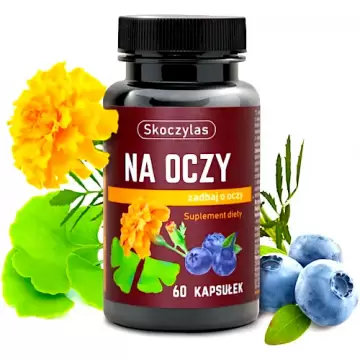 Skoczylas Na oczy 60kaps vege - suplement diety Ginkgo Biloba Luteina Borówka Wzrok