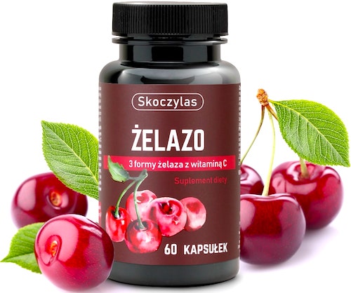  Skoczylas Żelazo 3 formy + witamina C - suplement diety 60kaps Anemia Krew