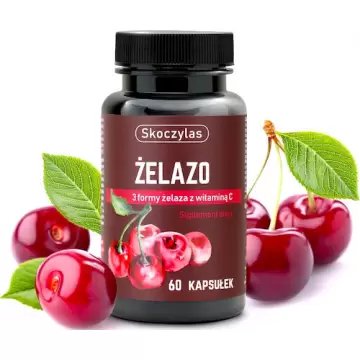 Skoczylas Żelazo 3 formy + witamina C - suplement diety 60kaps Anemia Krew