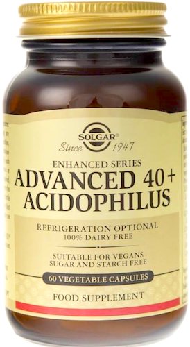 SOLGAR Advanced 40+ Acidophilus Jelitowa flora bakteryjna 60tabs vege - suplement diety